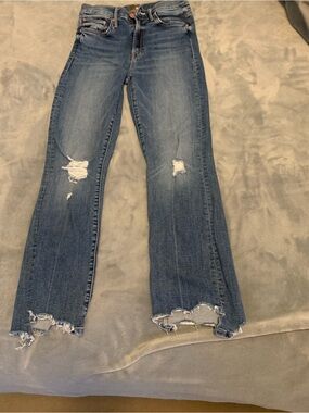 MOTHER light blue denim jeans with white pocket lining
